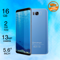 Gmango S8+ Smartphone, 4G Dual Sim, Dual Cam, 5.6" IPS, 16GB, Blue